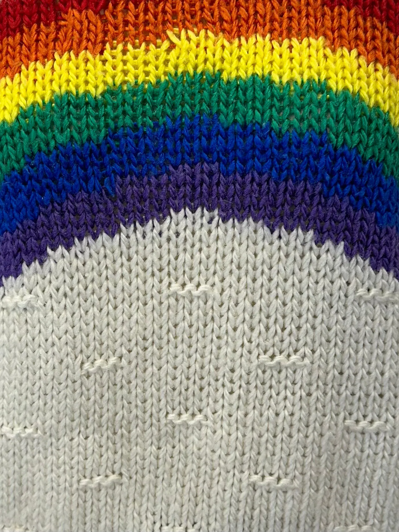 1970s Handmade Rainbow Sweater