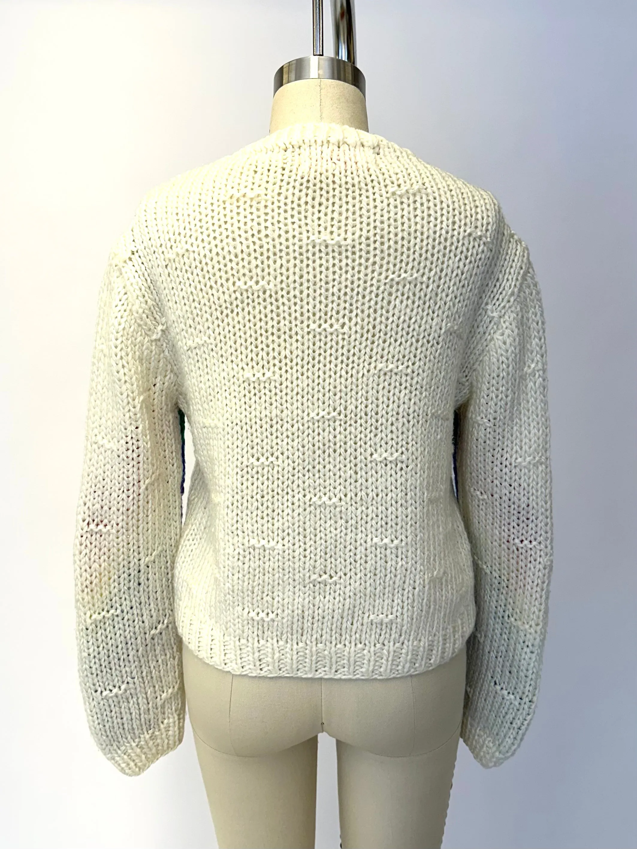 1970s Handmade Rainbow Sweater