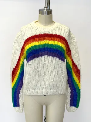 1970s Handmade Rainbow Sweater