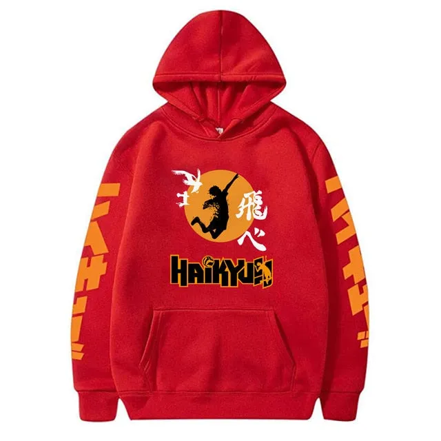 2020 Japan Anime Haikyuu Cosplay Hoodie Women Men Harajuku Sweatshirt Karasuno High School Pullover Hooded Jacket  Sportswear