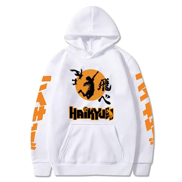 2020 Japan Anime Haikyuu Cosplay Hoodie Women Men Harajuku Sweatshirt Karasuno High School Pullover Hooded Jacket  Sportswear
