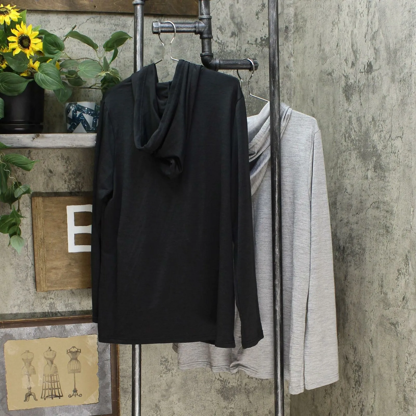 32 Degrees Women's 2 Pack Ultra Soft Full Zip Hoodies Black Gray XL