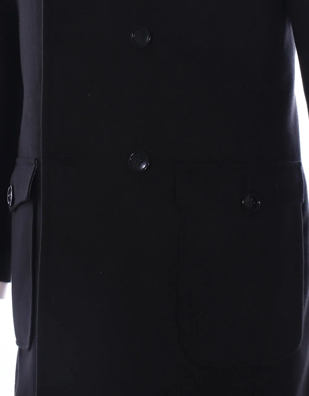 60s Mod Retro Black Pea Coat