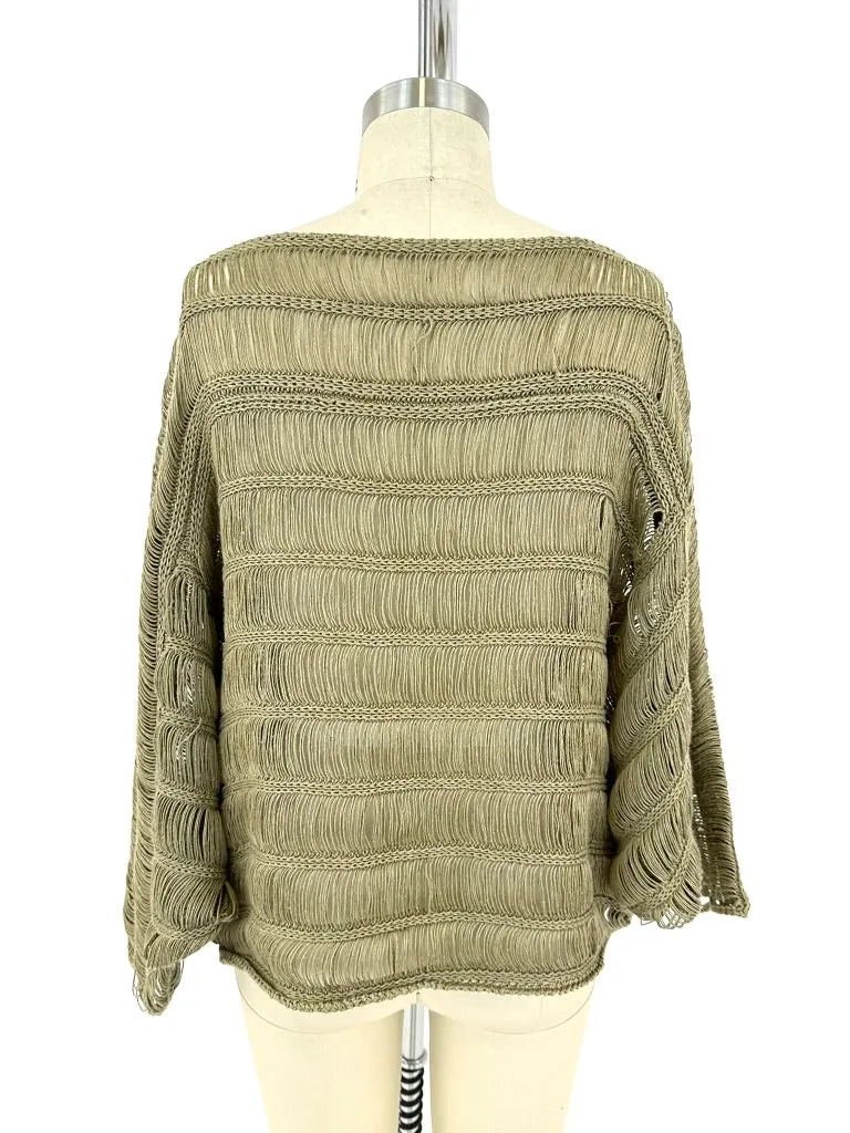 70s Issey Miyake Open Knit Sweater