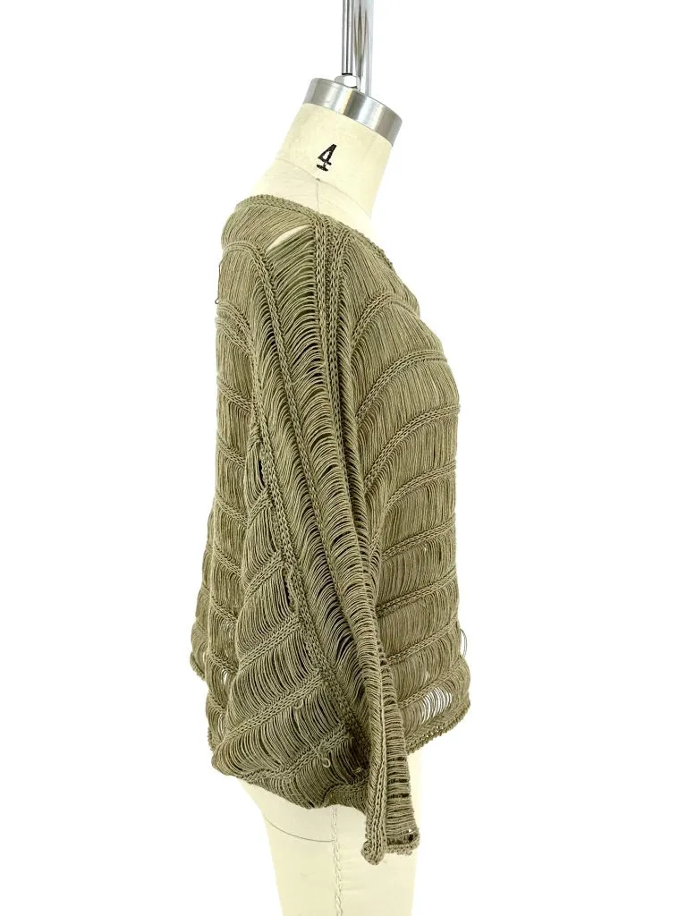 70s Issey Miyake Open Knit Sweater