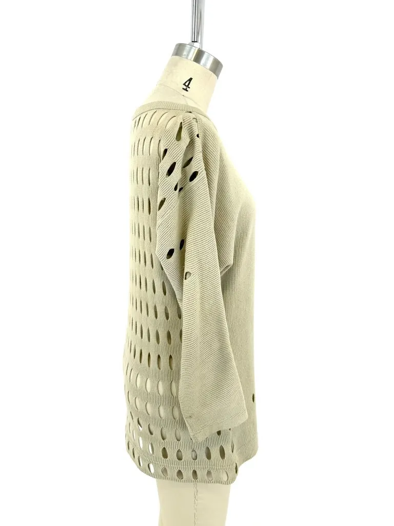 80s Issey Miyake Cutout Knit Sweater