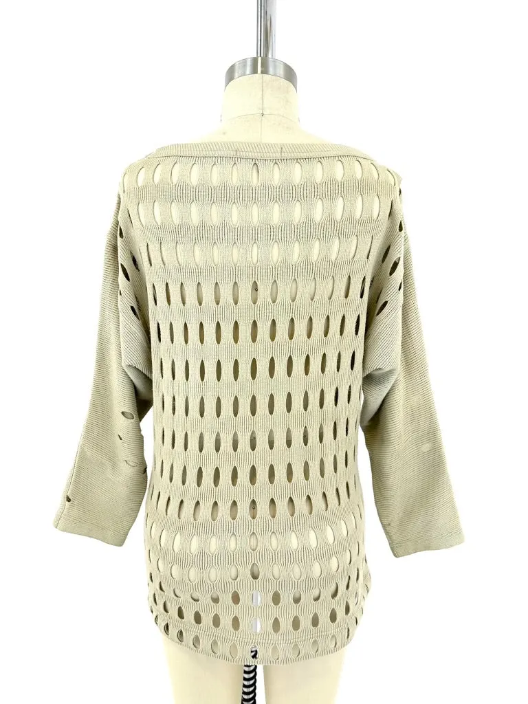 80s Issey Miyake Cutout Knit Sweater