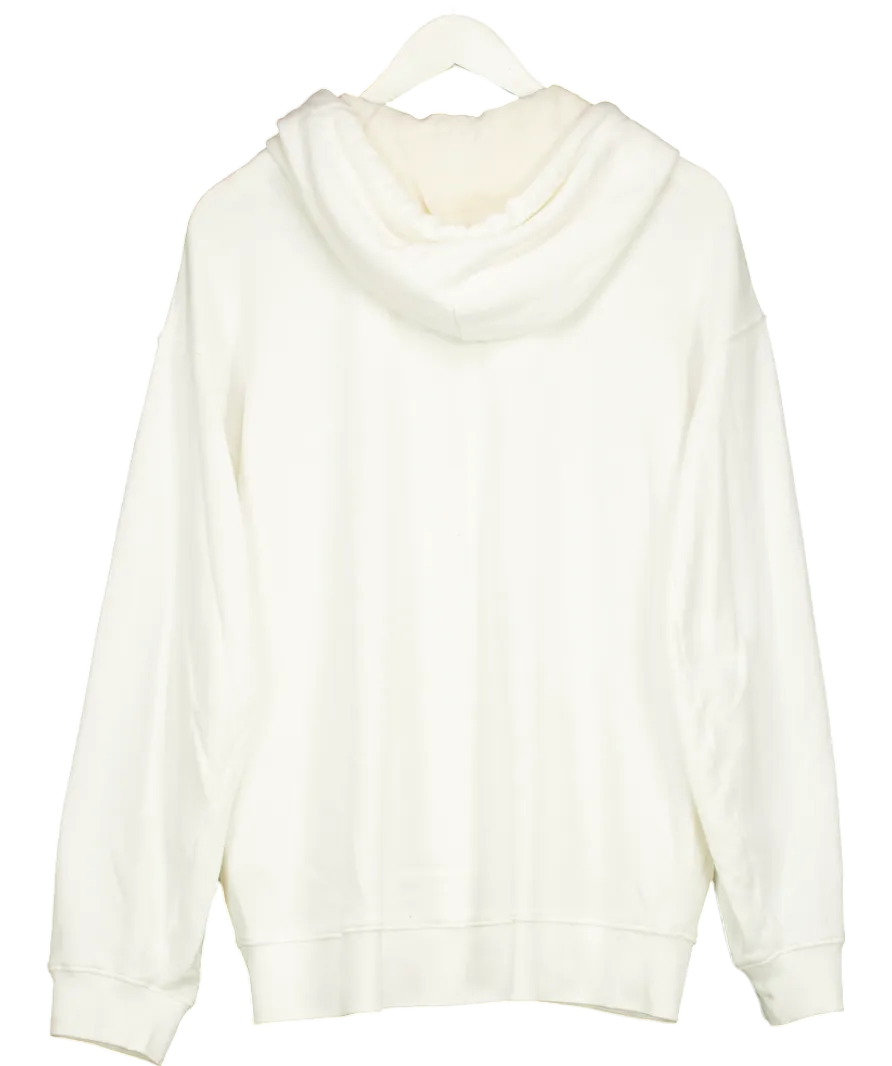 Acne Studios White Hooded Zipper Sweater UK S