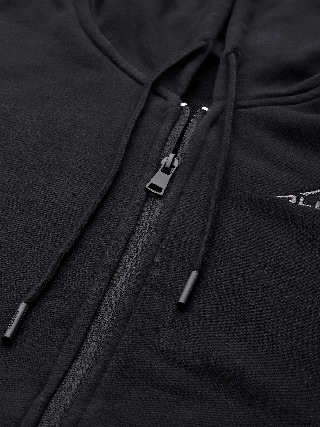 Alcis Women Black Solid Hooded Sweatshirt