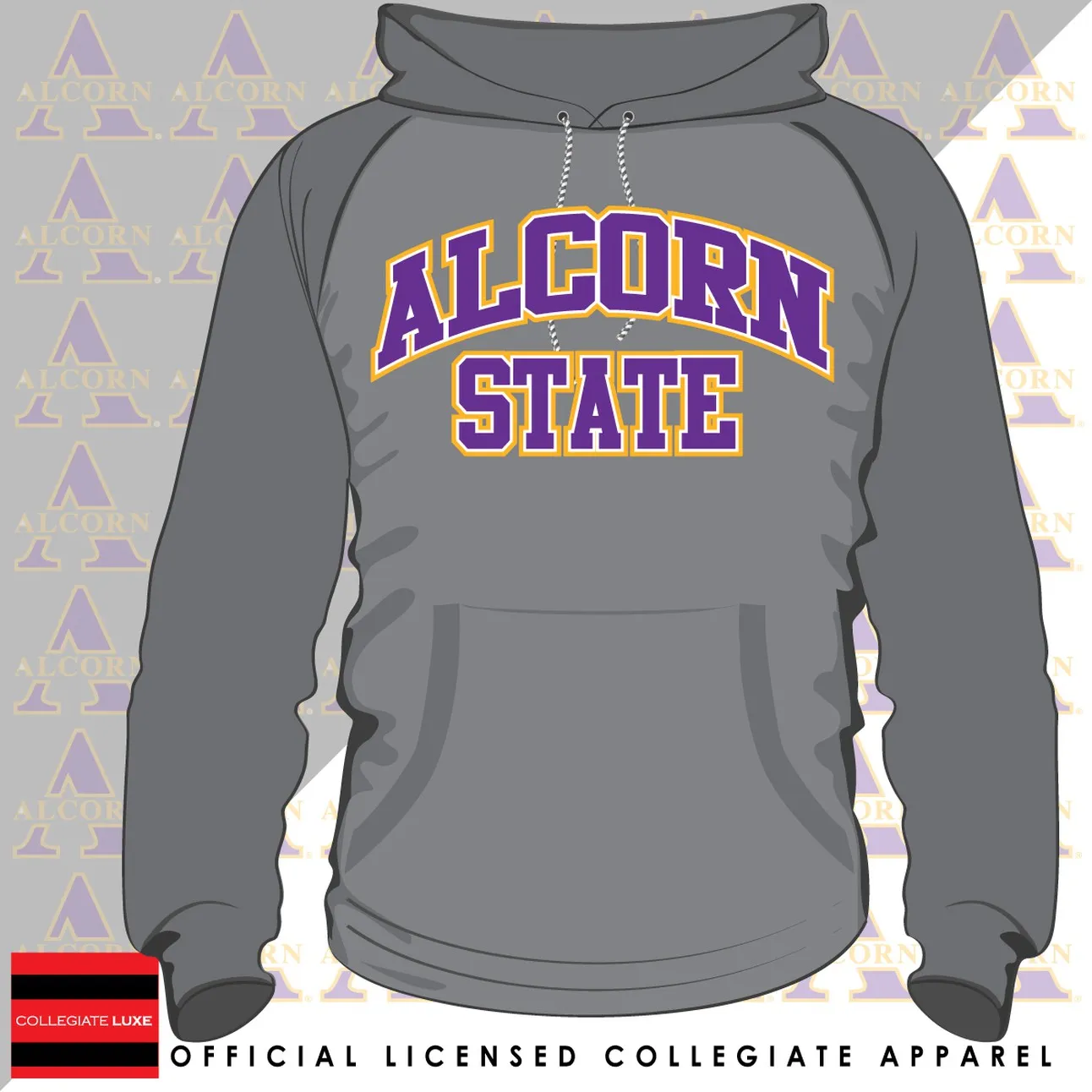 ALCORN STATE | Univ. ARCH Gray Unisex Hoodies