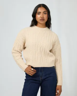 All About Eve Margaux Cable Knit - Vintage White