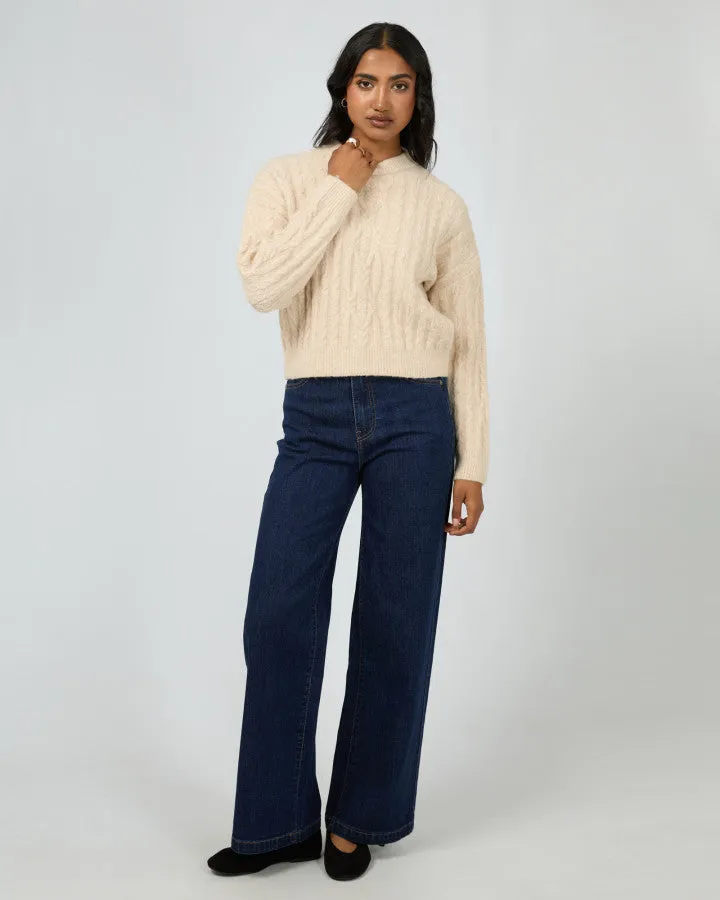 All About Eve Margaux Cable Knit - Vintage White
