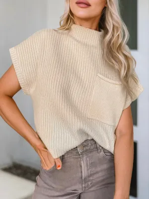 Always Essential Mock Neck Sweater: Ivory