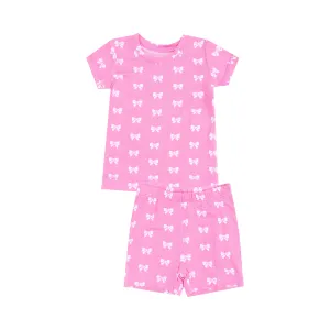 Angel Dear Loungewear Short Set - Pink Bows