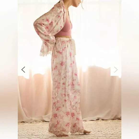 Anthropologie | Rachel Parcell | lace trimmed | floral | 2-piece | XL | pajamas