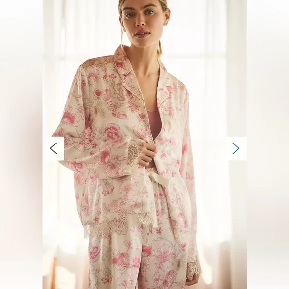 Anthropologie | Rachel Parcell | lace trimmed | floral | 2-piece | XL | pajamas