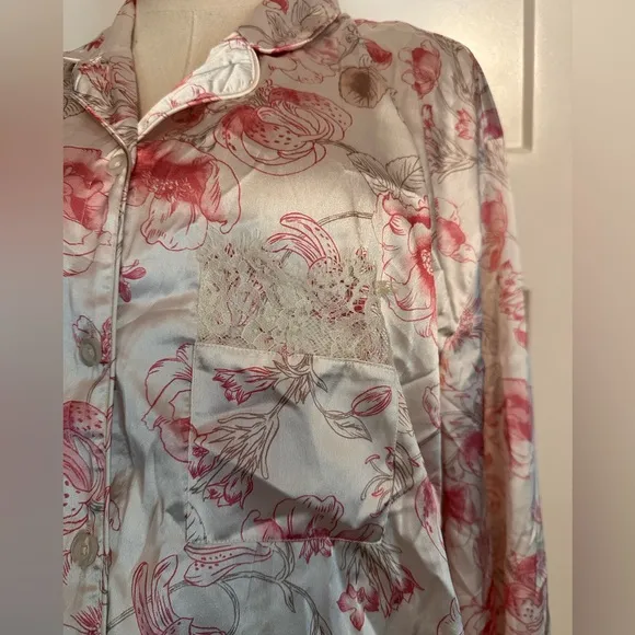 Anthropologie | Rachel Parcell | lace trimmed | floral | 2-piece | XL | pajamas