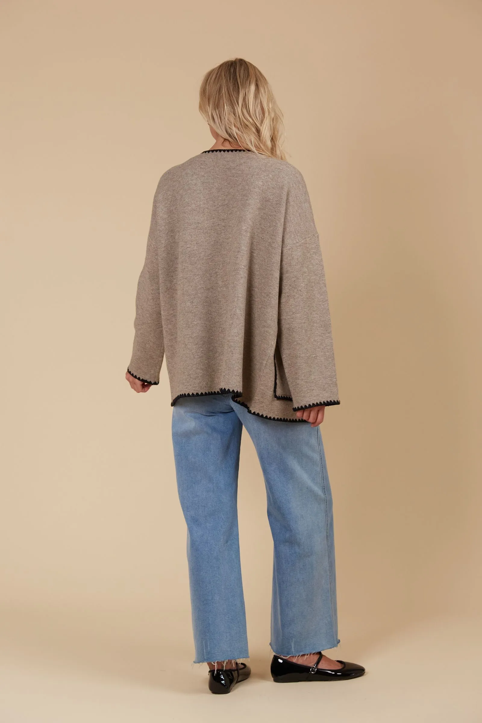 Athena Cardigan - Taupe