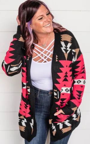 Aztec Open Cardigan