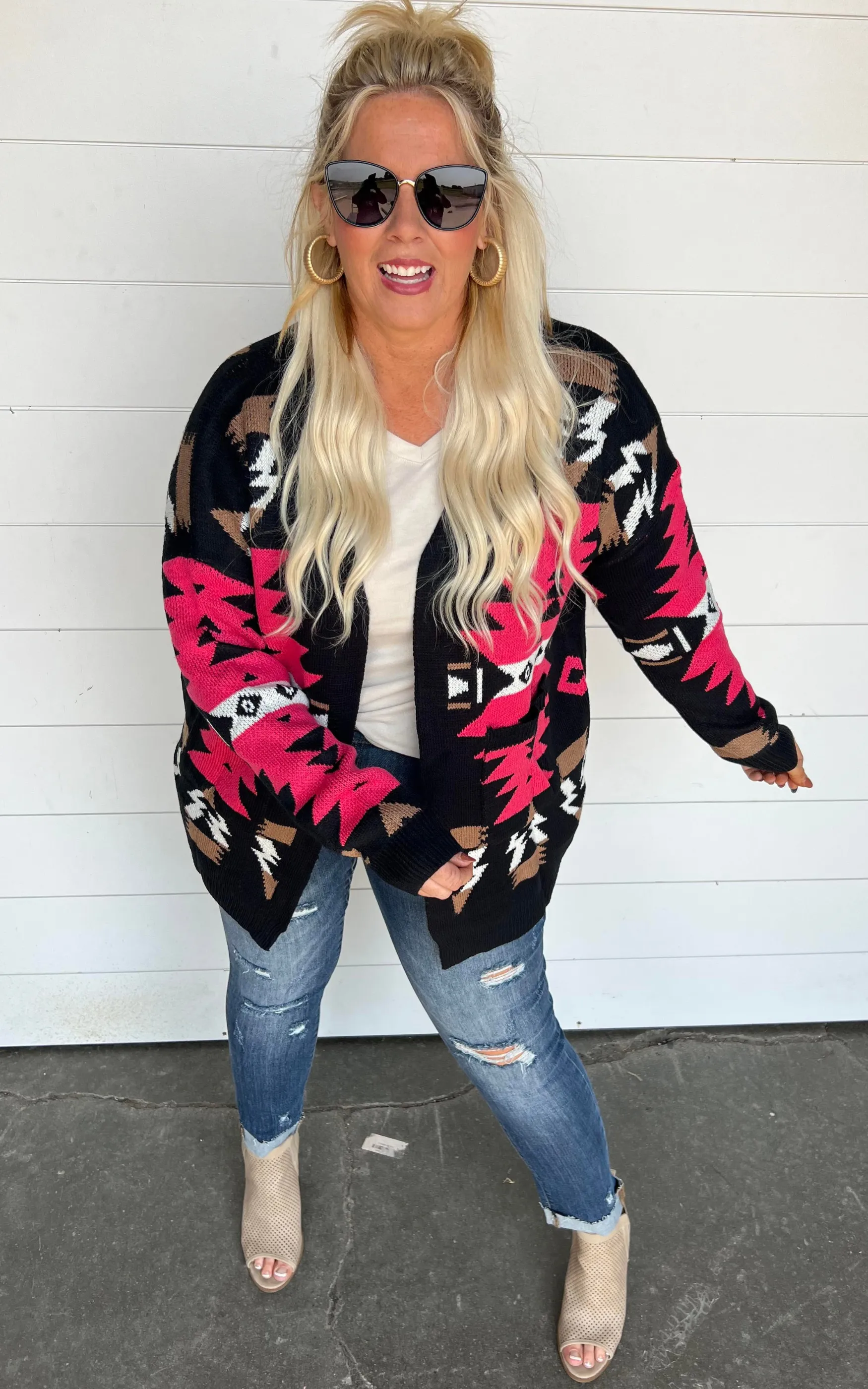 Aztec Open Cardigan