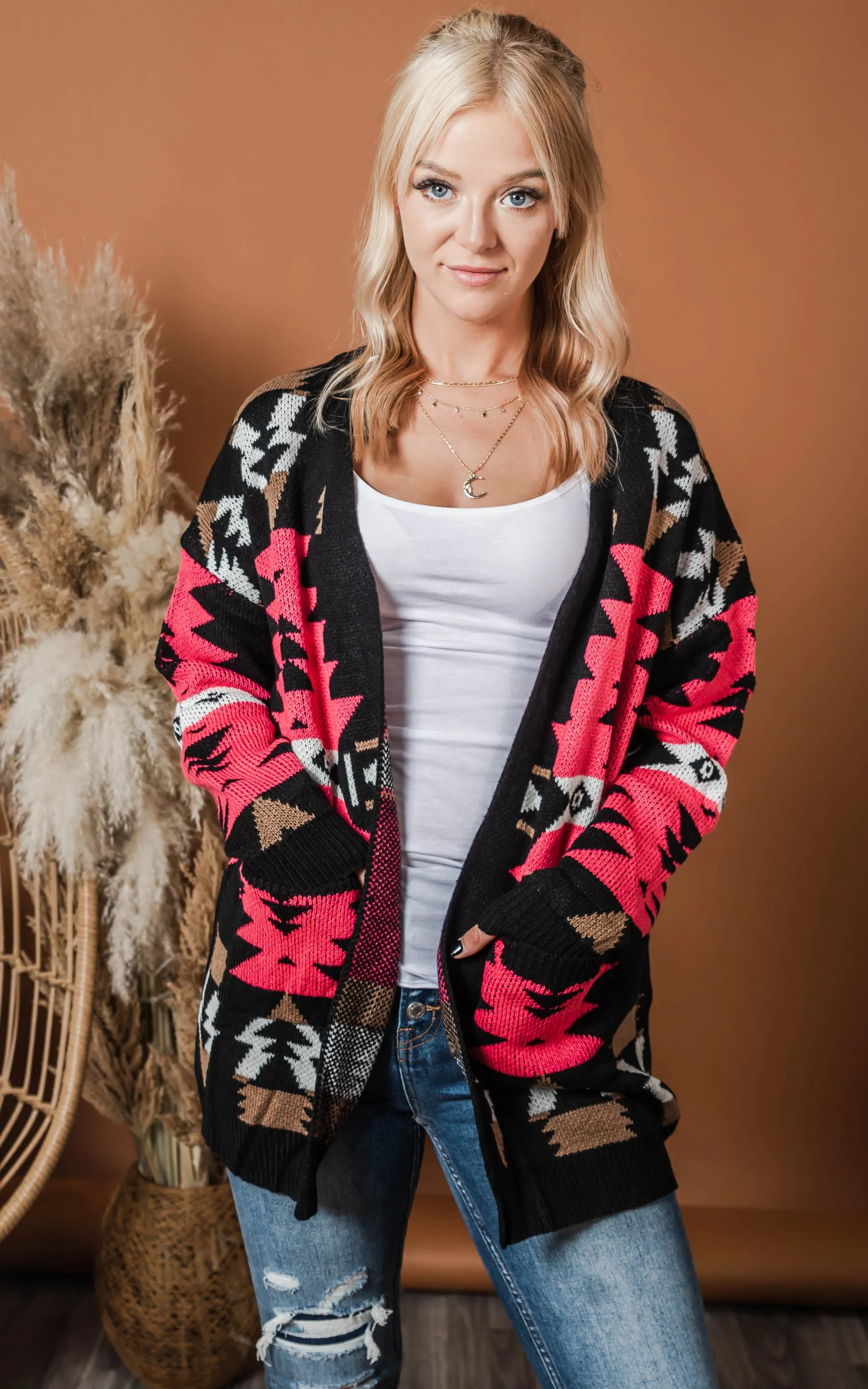 Aztec Open Cardigan