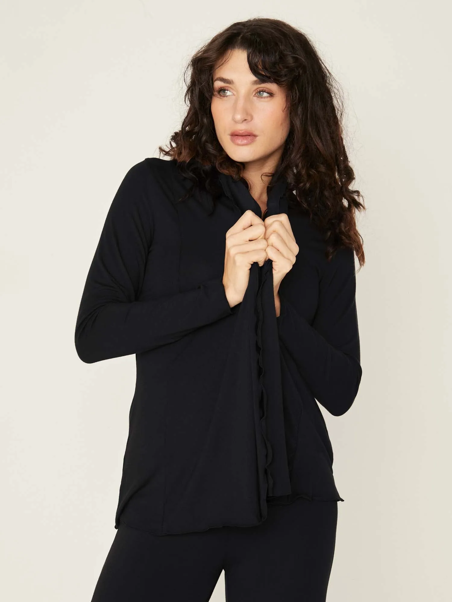 Bamboo Mid Cardigan - Black