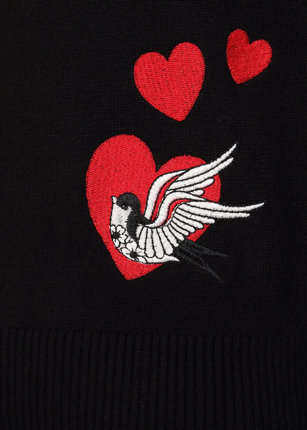Banned Annie Love Swallow Cardigan Black