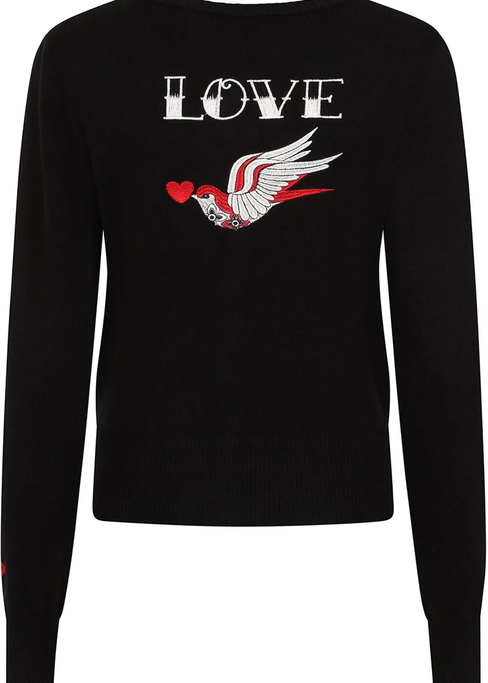 Banned Annie Love Swallow Cardigan Black