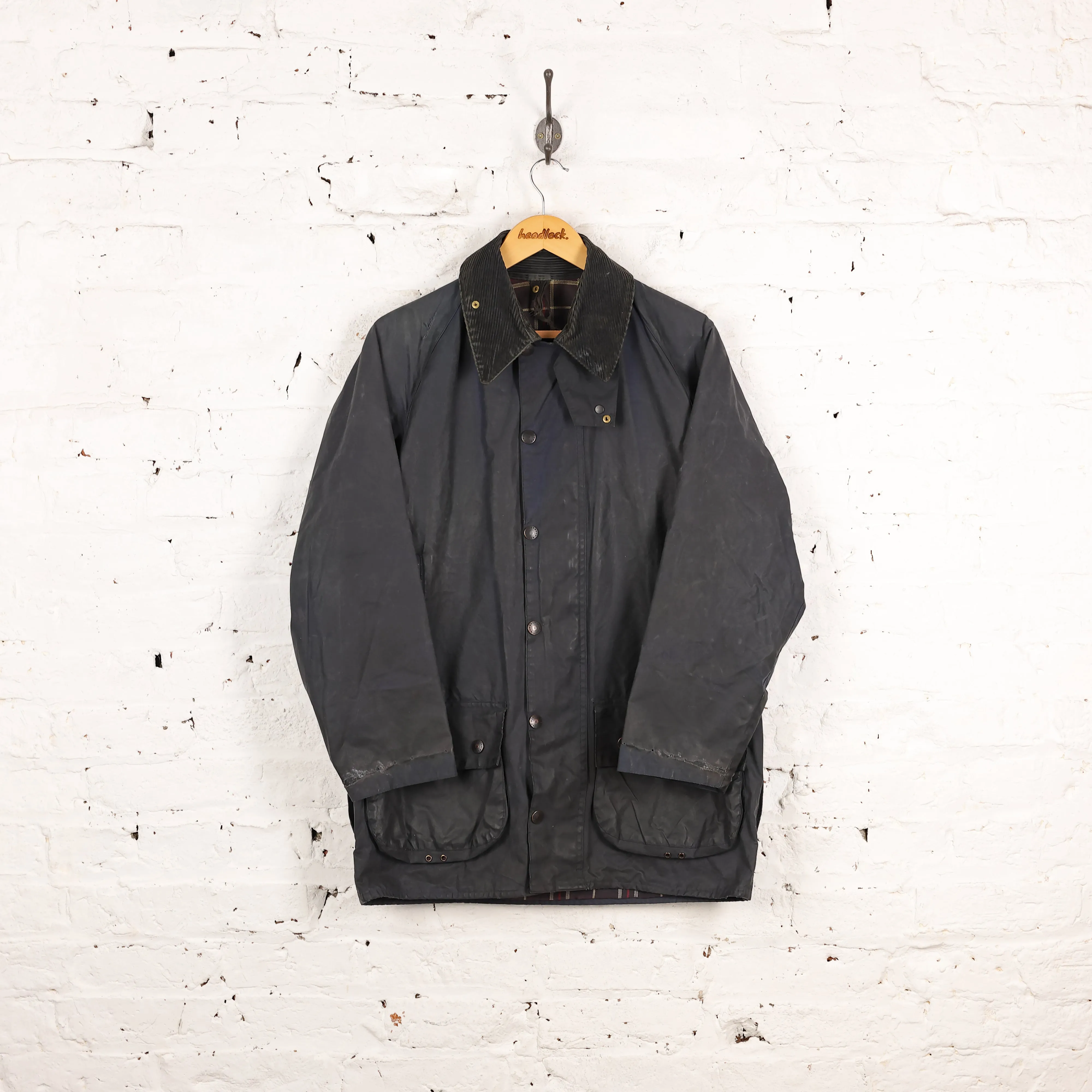 Barbour Beaufort Wax Jacket - Blue - S