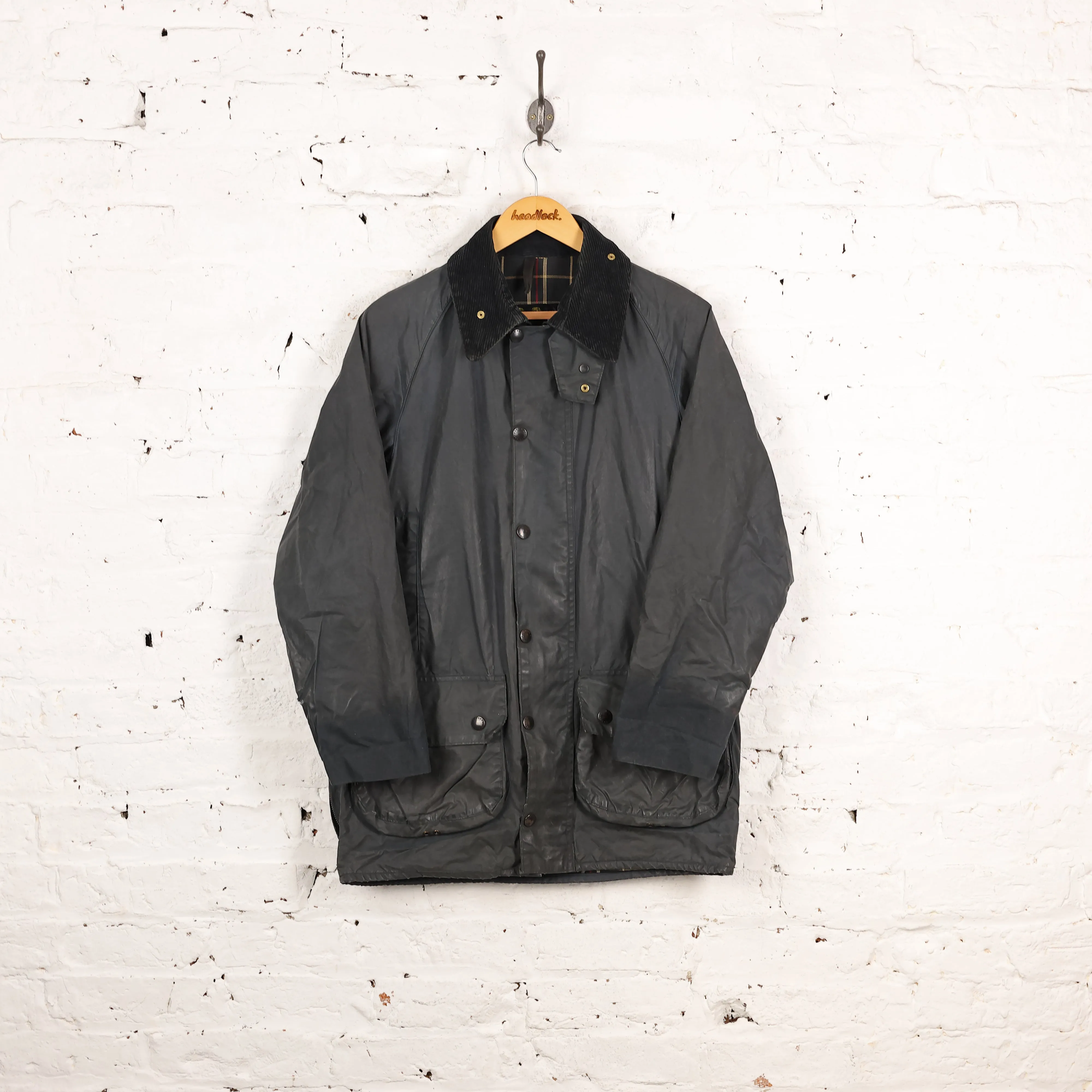 Barbour Beaufort Wax Jacket - Blue - S