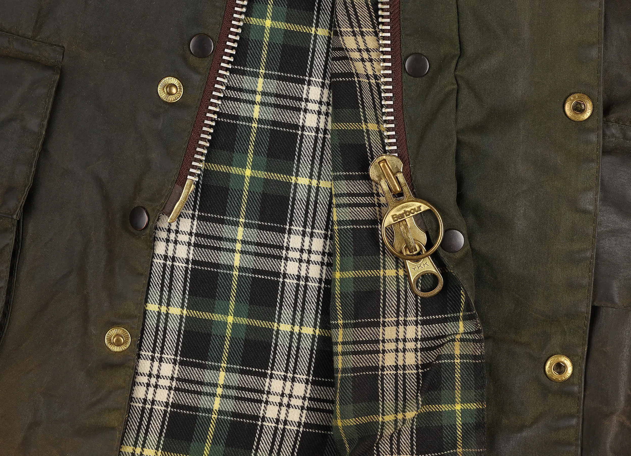 Barbour Beaufort Wax Jacket Coat - Green - XL