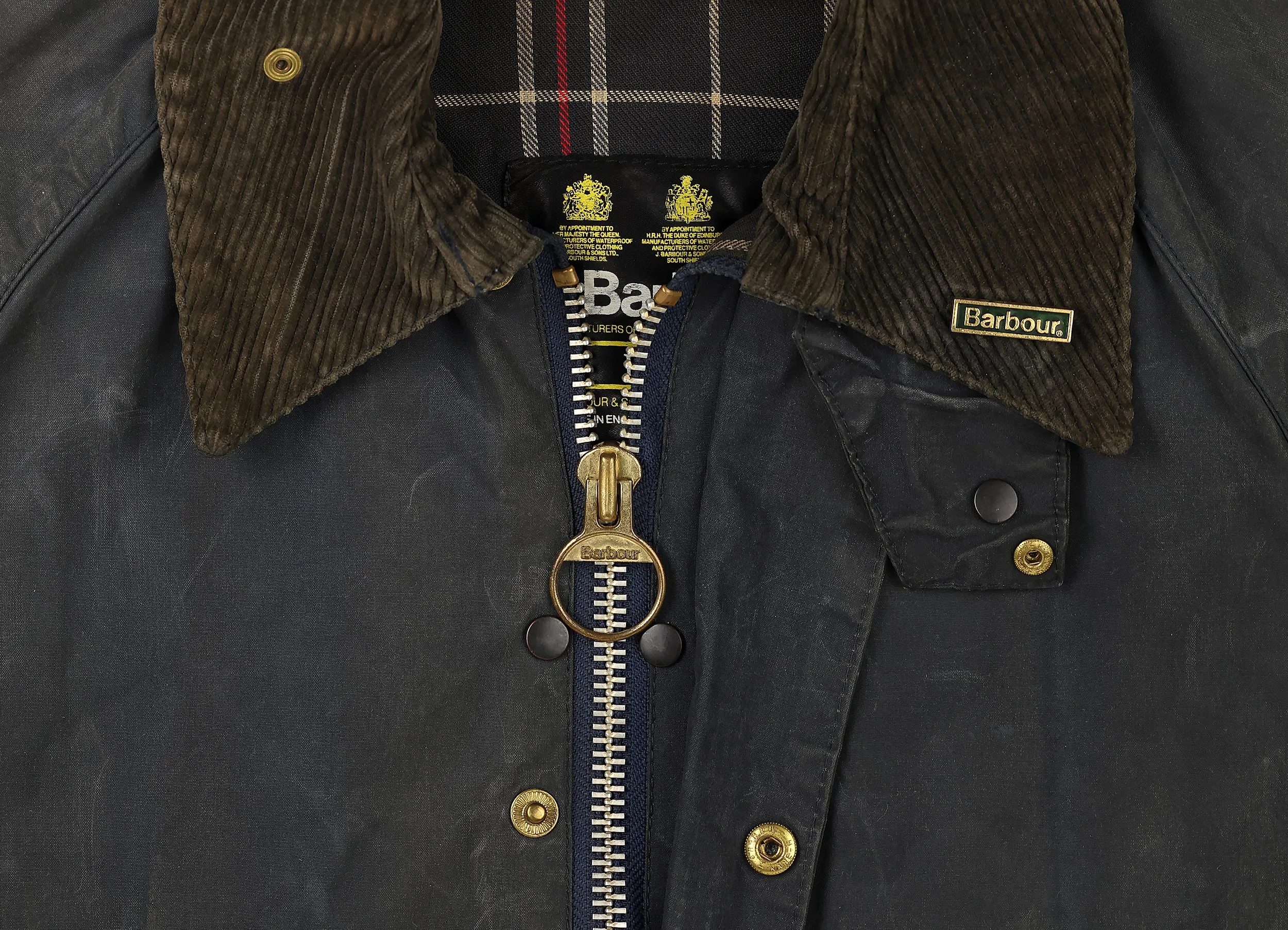 Barbour Bedale Wax Jacket - Blue - XXS