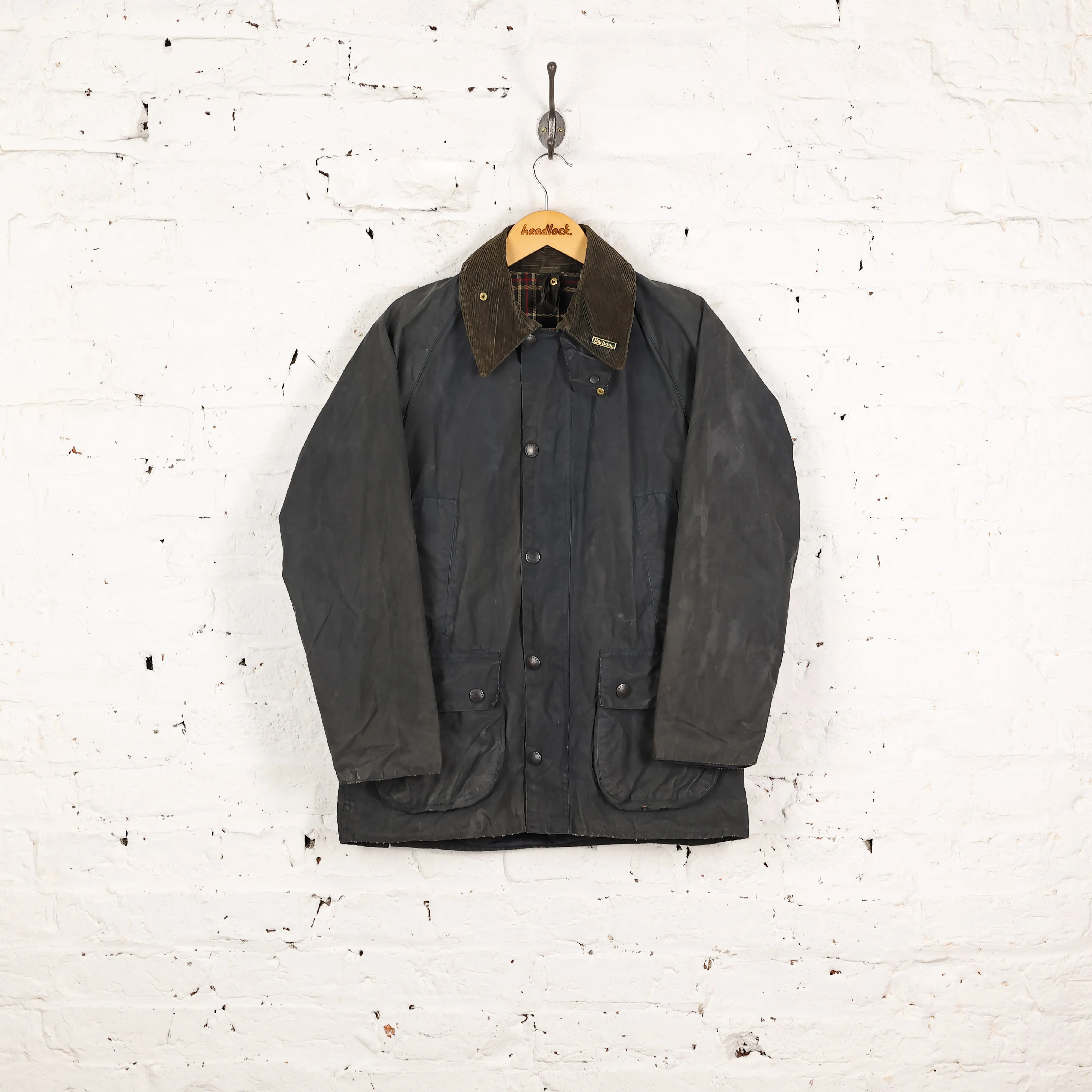 Barbour Bedale Wax Jacket - Blue - XXS