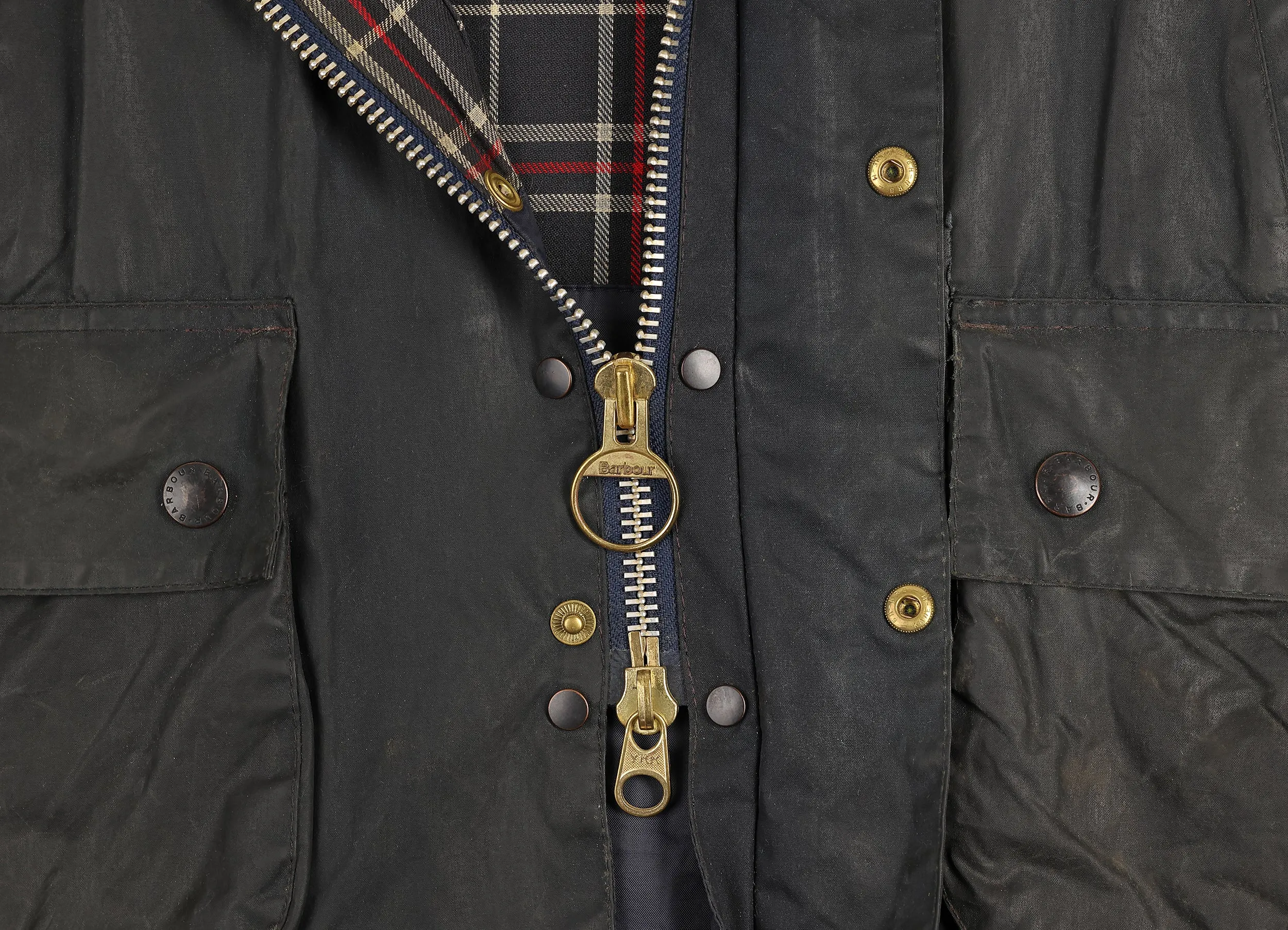 Barbour Bedale Wax Jacket Coat - Blue - XXL