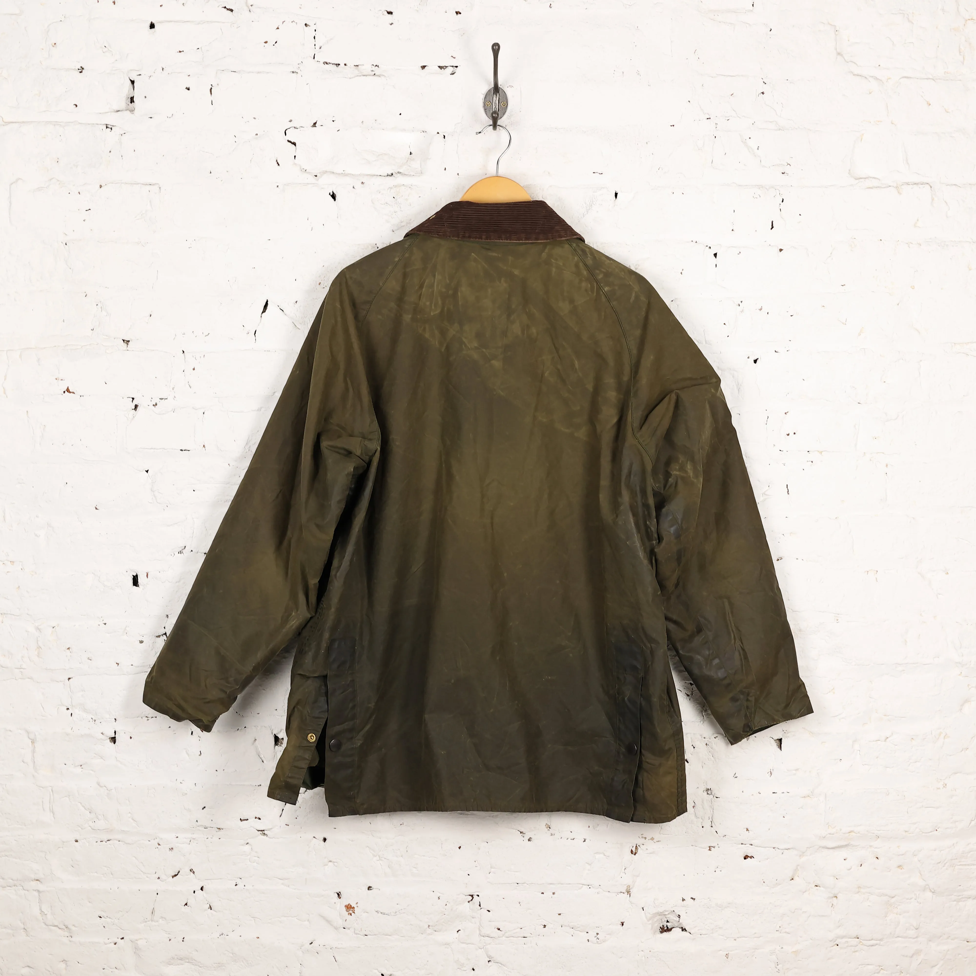 Barbour Bedale Wax Jacket Coat - Green - L