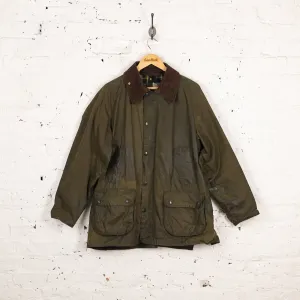 Barbour Bedale Wax Jacket Coat - Green - L