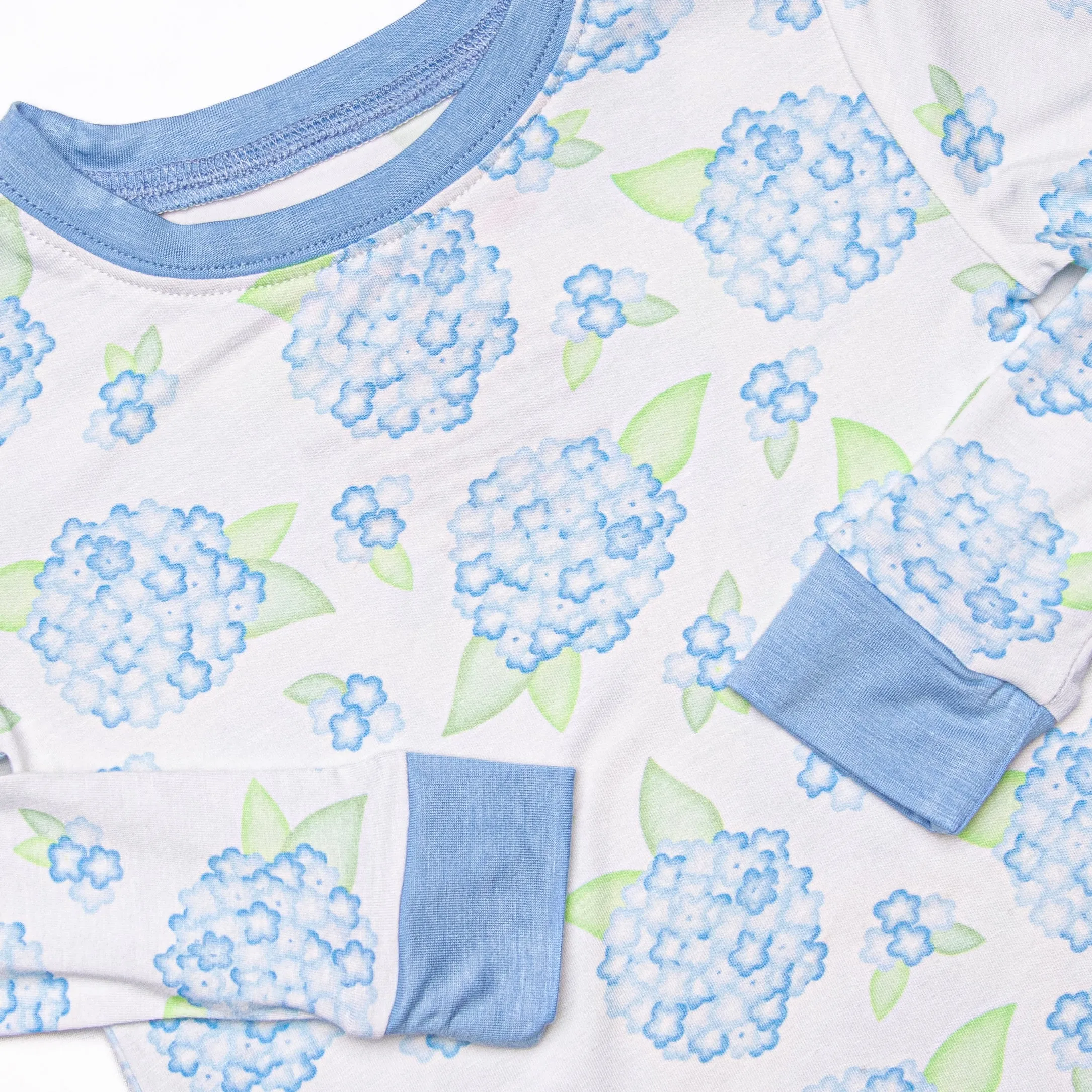 Bedtime Blossoms Bamboo Pajama Set, Blue