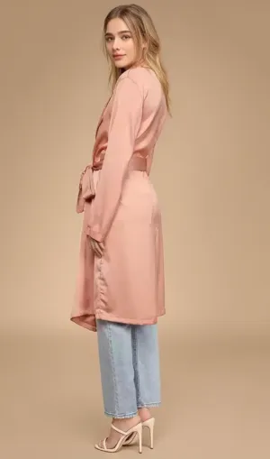 Blissful Blush Pink Trench Coat