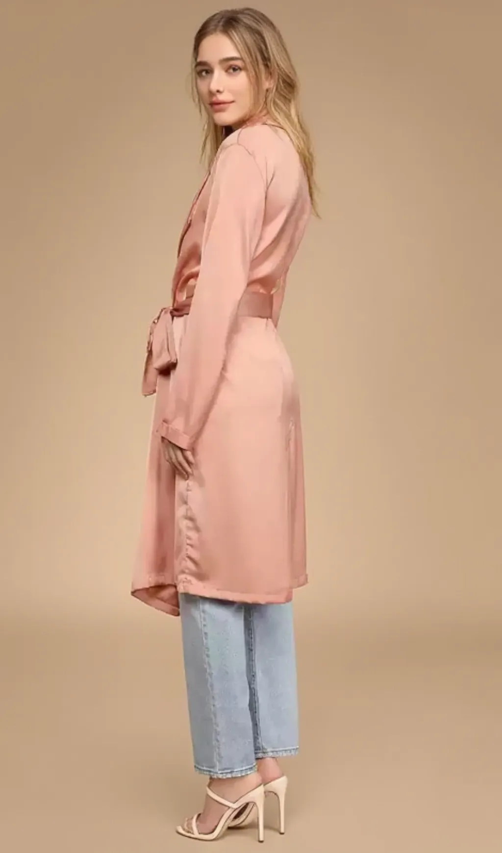 Blissful Blush Pink Trench Coat