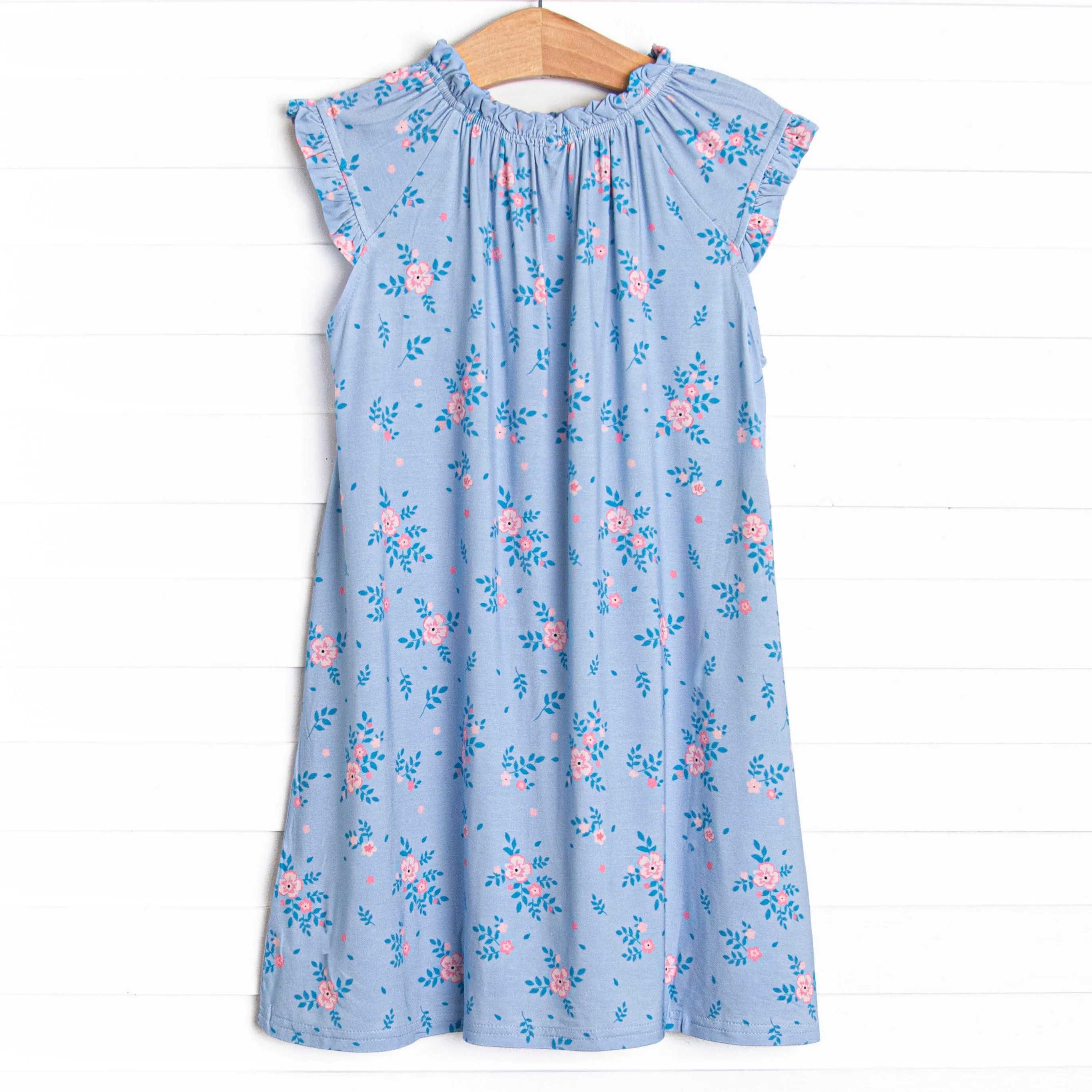 Blue Magnolia Bamboo Night Gown, Blue