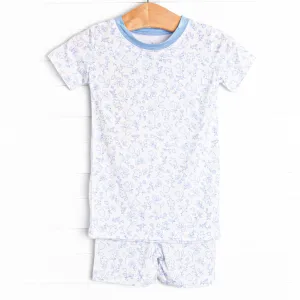 Blue Willow Bamboo Pajama Short Set, Blue
