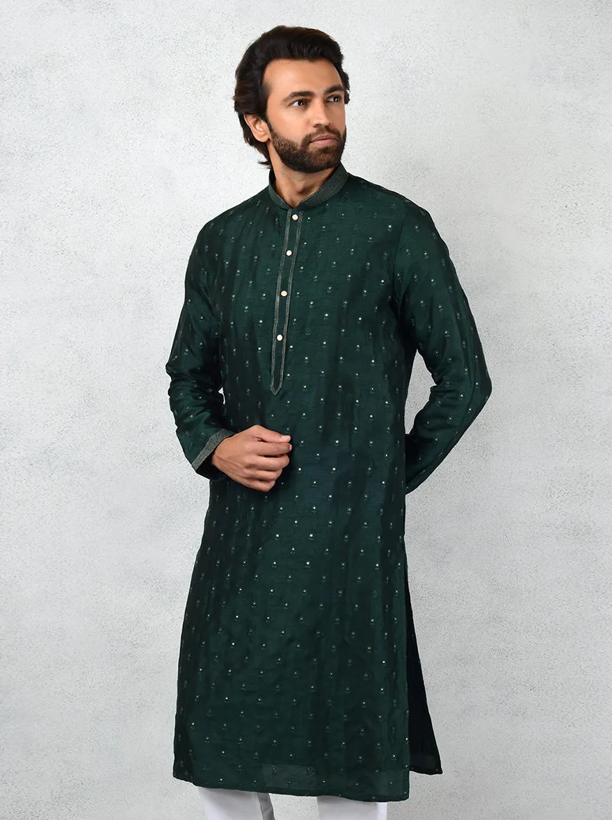 Bottle Green Kurta Set | Azania