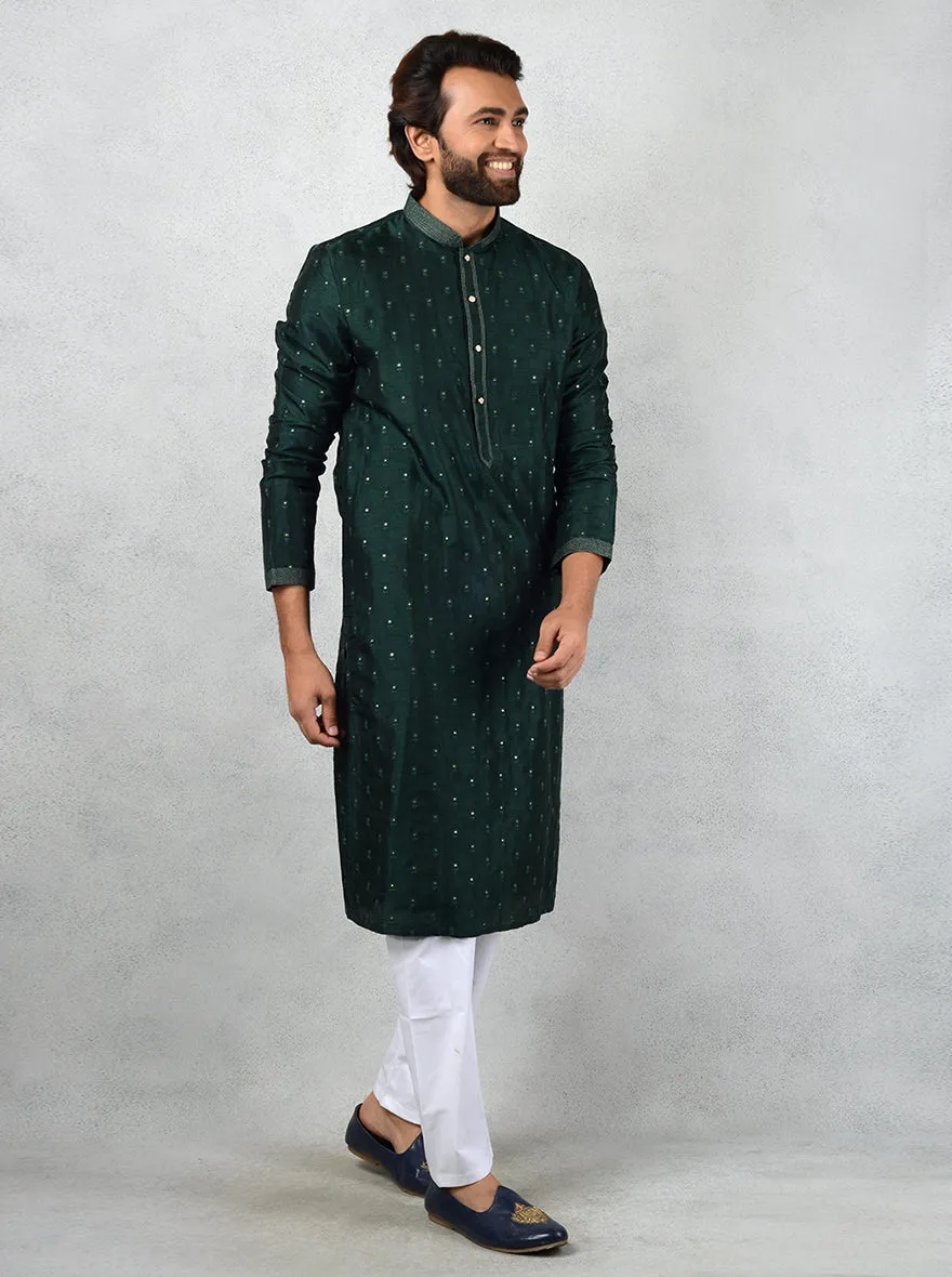Bottle Green Kurta Set | Azania
