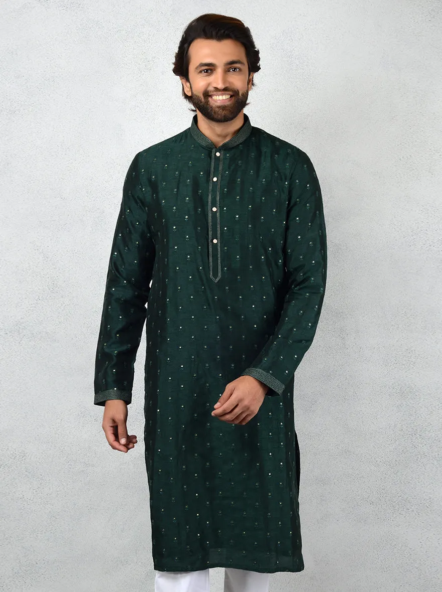 Bottle Green Kurta Set | Azania