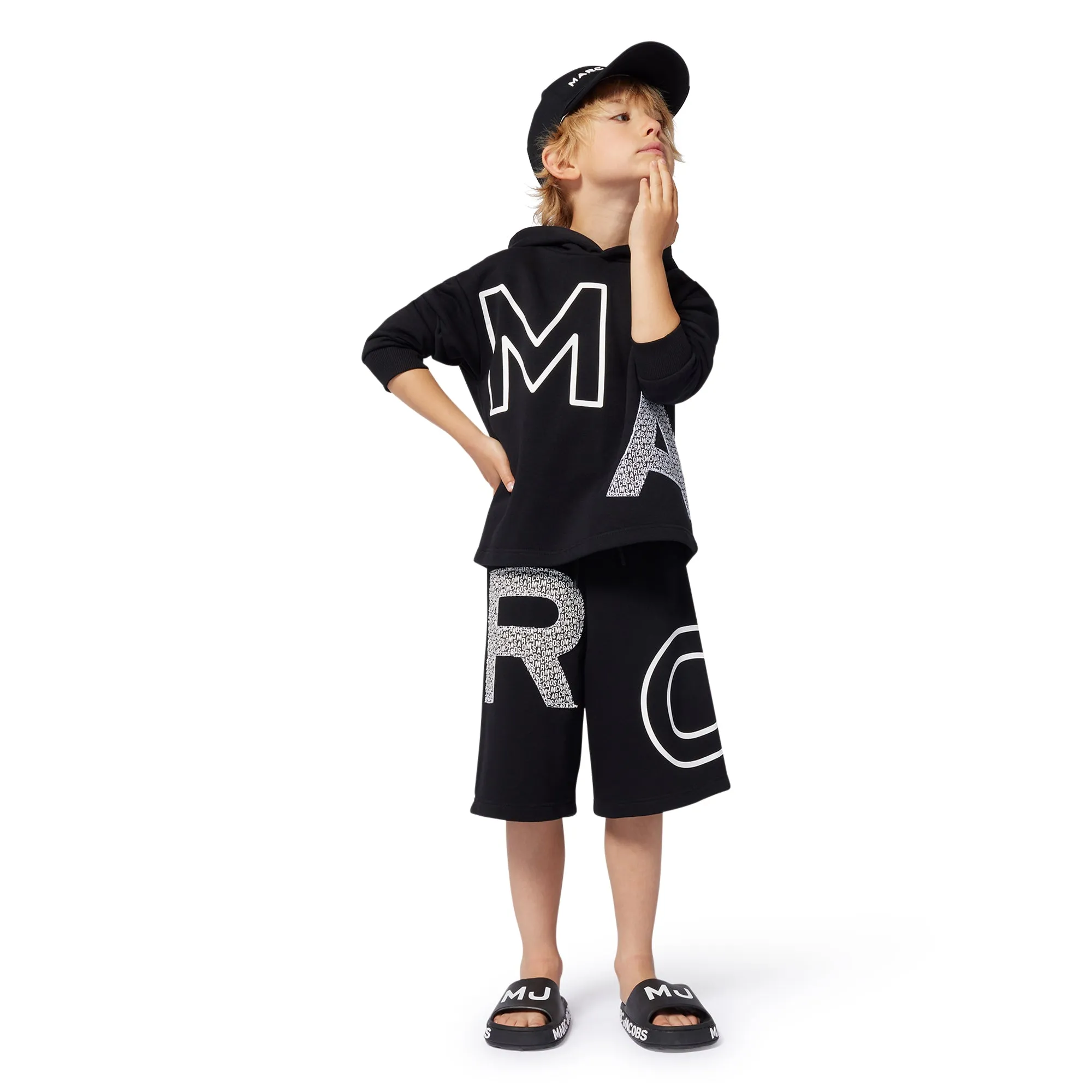 Boys Black Hooded Sweatshirt
