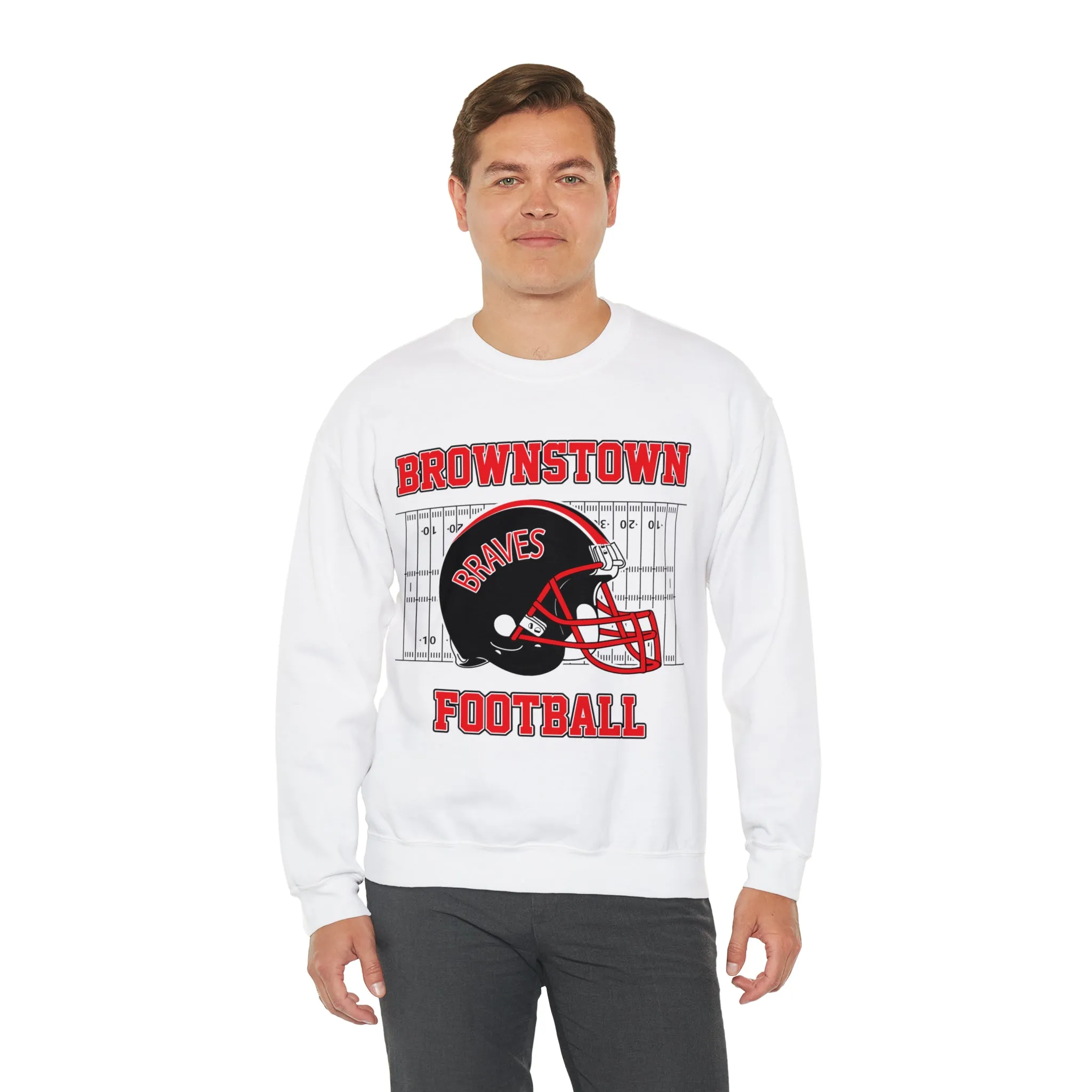 Brownstown Braves Football Crewneck Sweatshirt