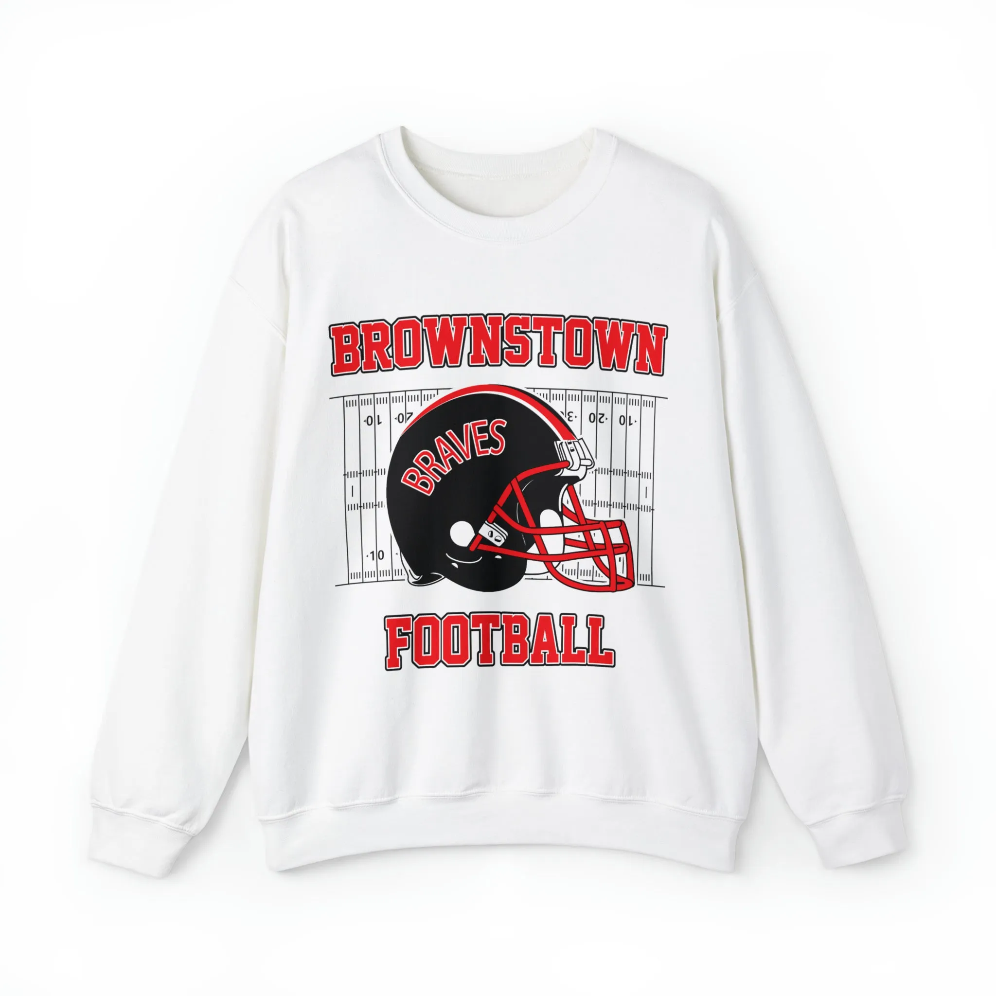 Brownstown Braves Football Crewneck Sweatshirt