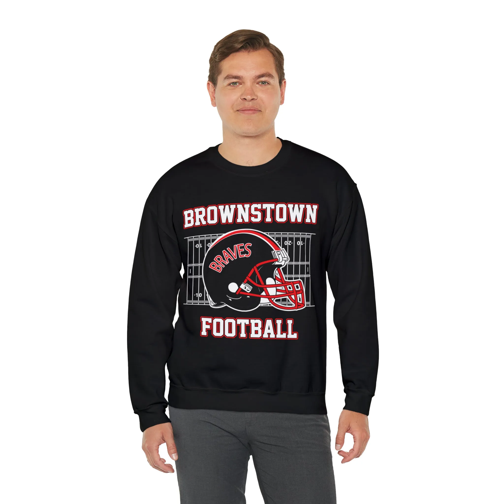 Brownstown Braves Football Crewneck Sweatshirt