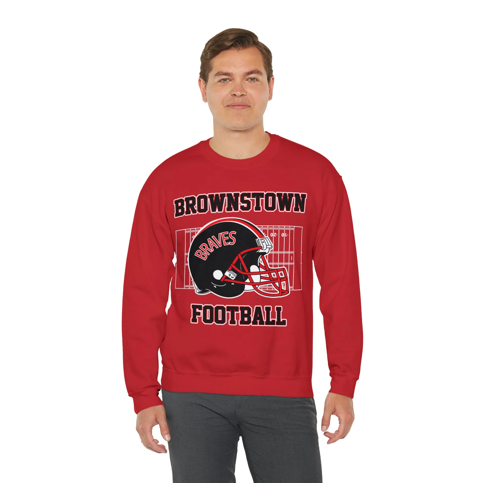 Brownstown Braves Football Crewneck Sweatshirt