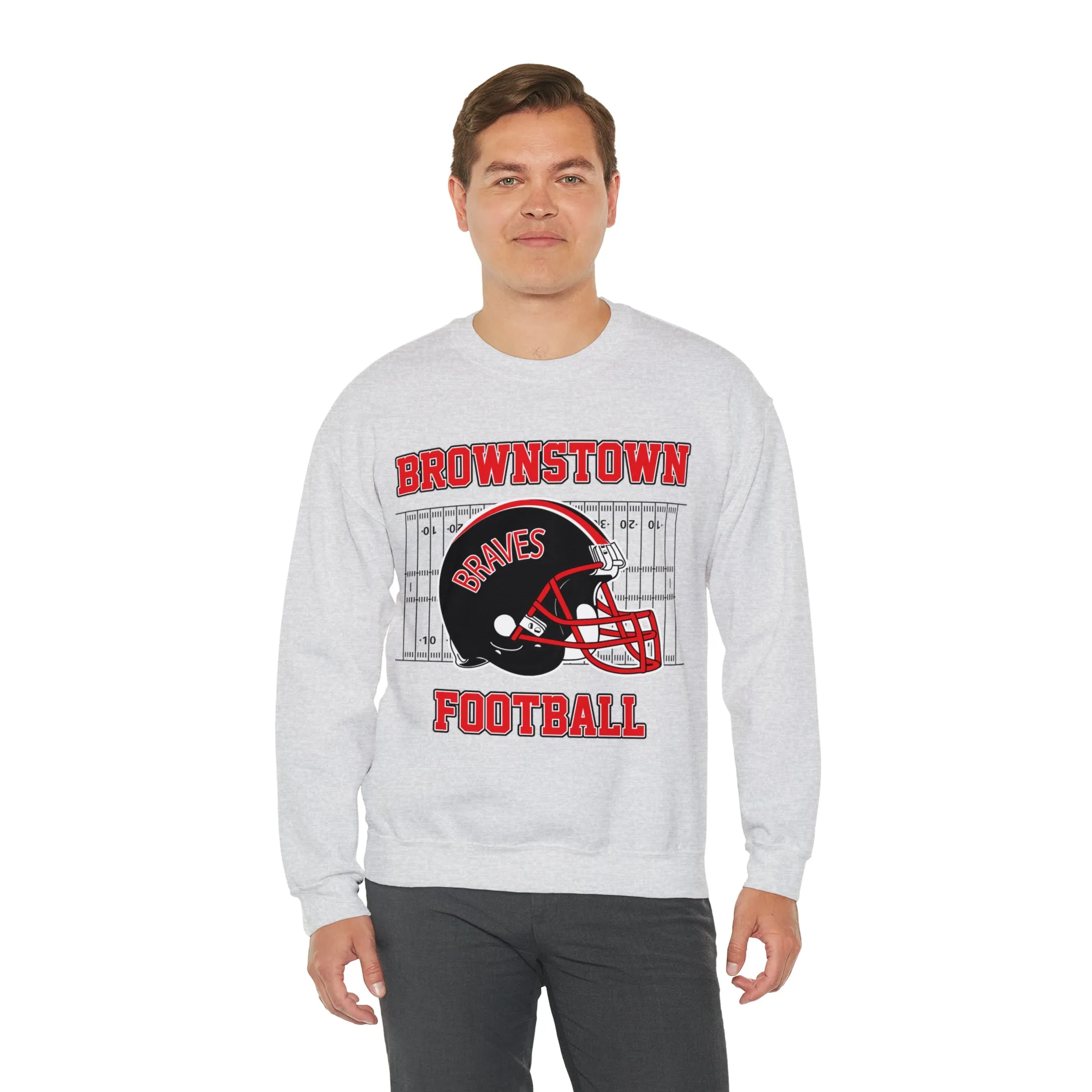Brownstown Braves Football Crewneck Sweatshirt